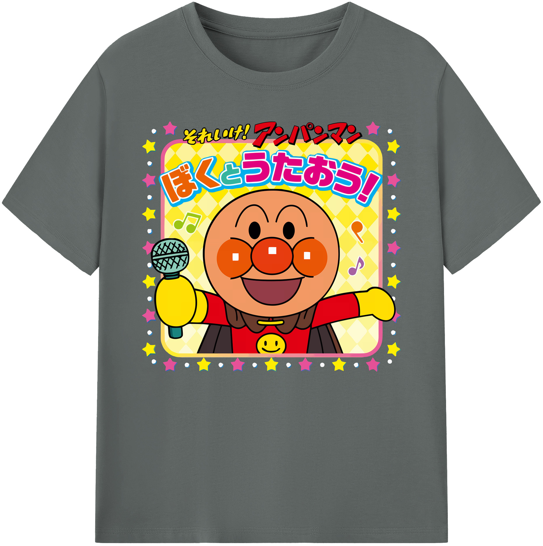 （画像用） アンパンマン Anpanman 綿100％ メンズ半袖Tシャツ｜肌触りやわらか＆通気性